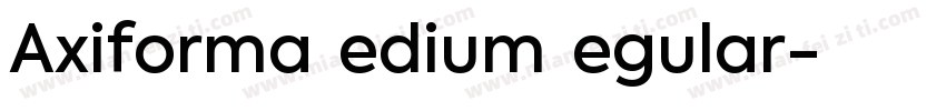 Axiforma Medium Regular字体转换